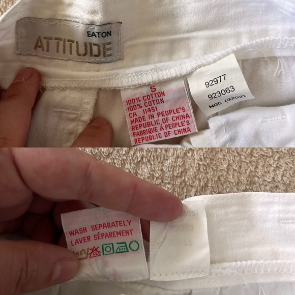 Vintage Eaton High Waisted White Pleated Shorts - Picture 7 of 11